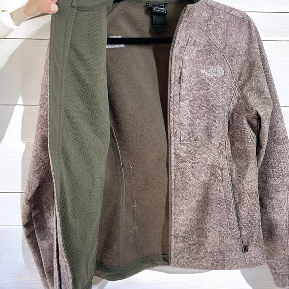 THE NORTH FACE Womens Apex Chromium Thermal Jacket Zip Front Jacket Small Brown - Picture 5 of 8